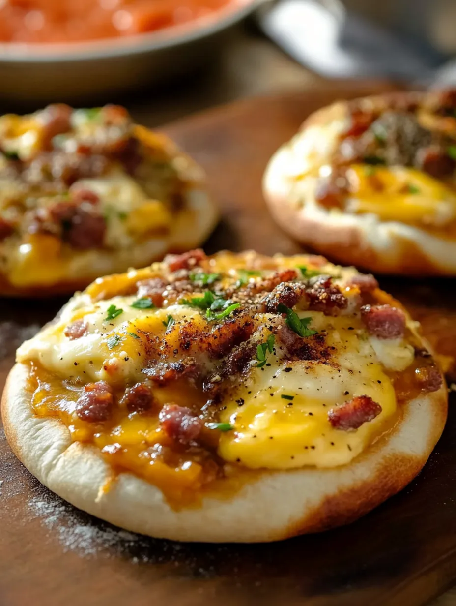 English Muffin Breakfast Pizzas