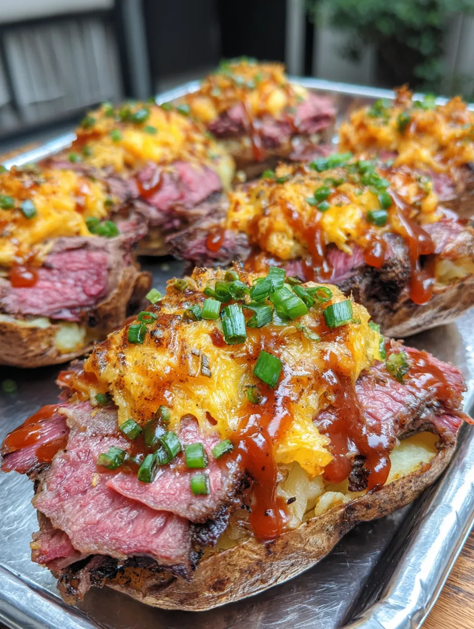 Brisket Loaded Twice Baked Potatoes