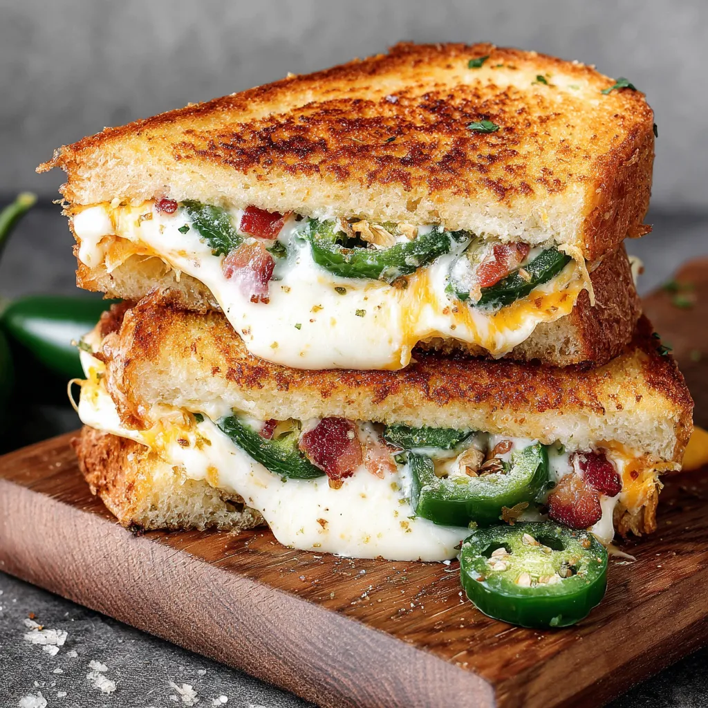 Roasted Jalapeno Popper Grilled Cheese