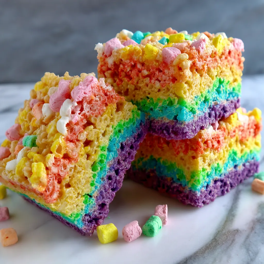 Rainbow Rice Krispie Treats