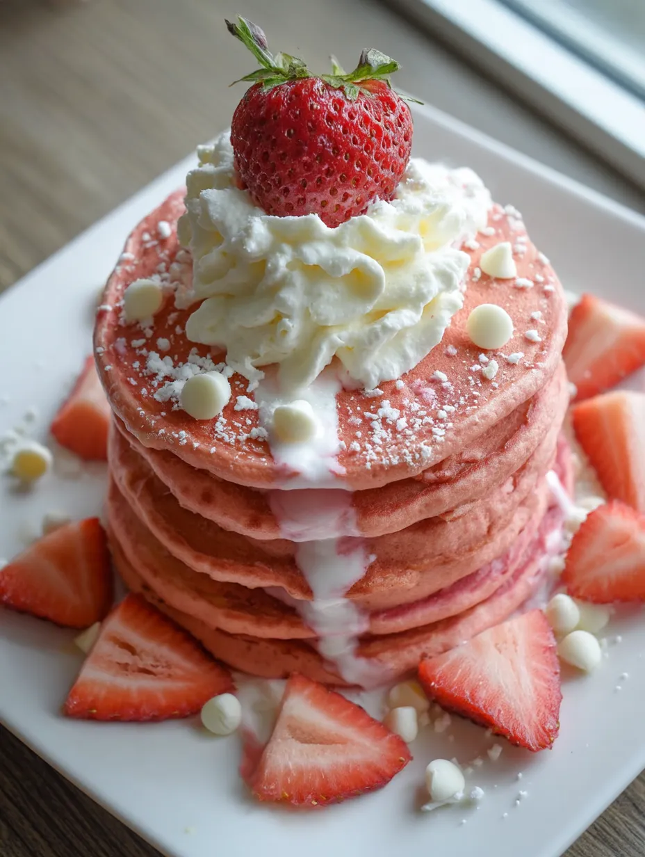 Strawberries and Cream Protein Pancakes