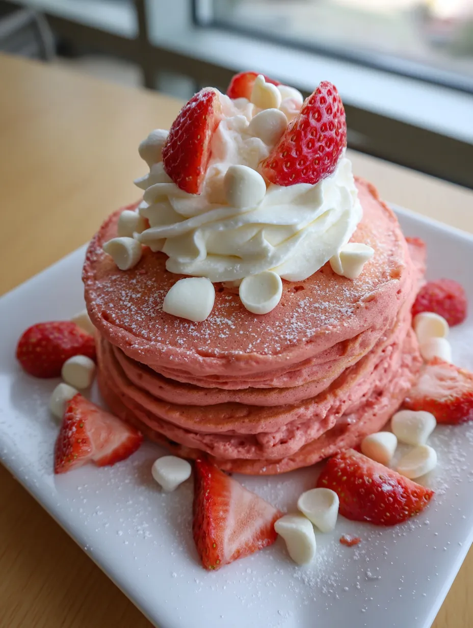 Strawberries and Cream Protein Pancakes