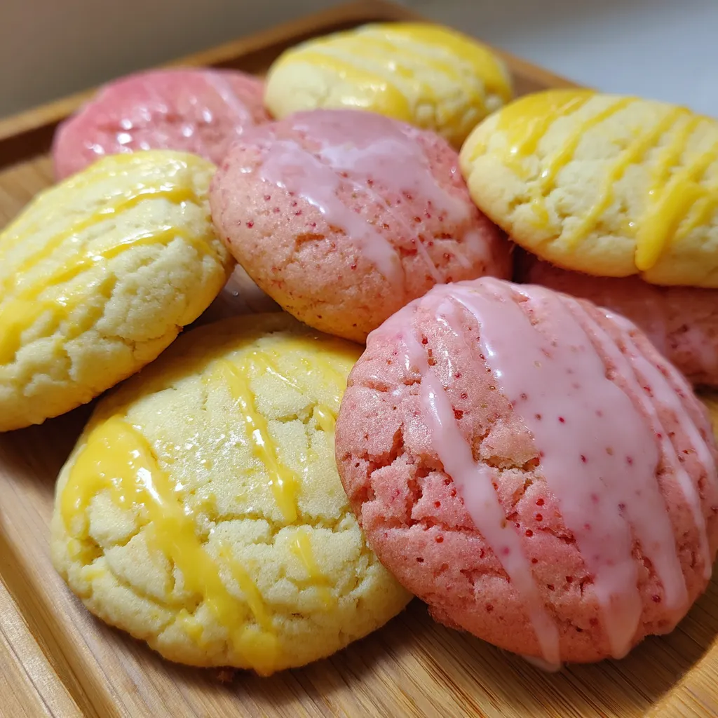 Lemon & Strawberry Pound Cookies