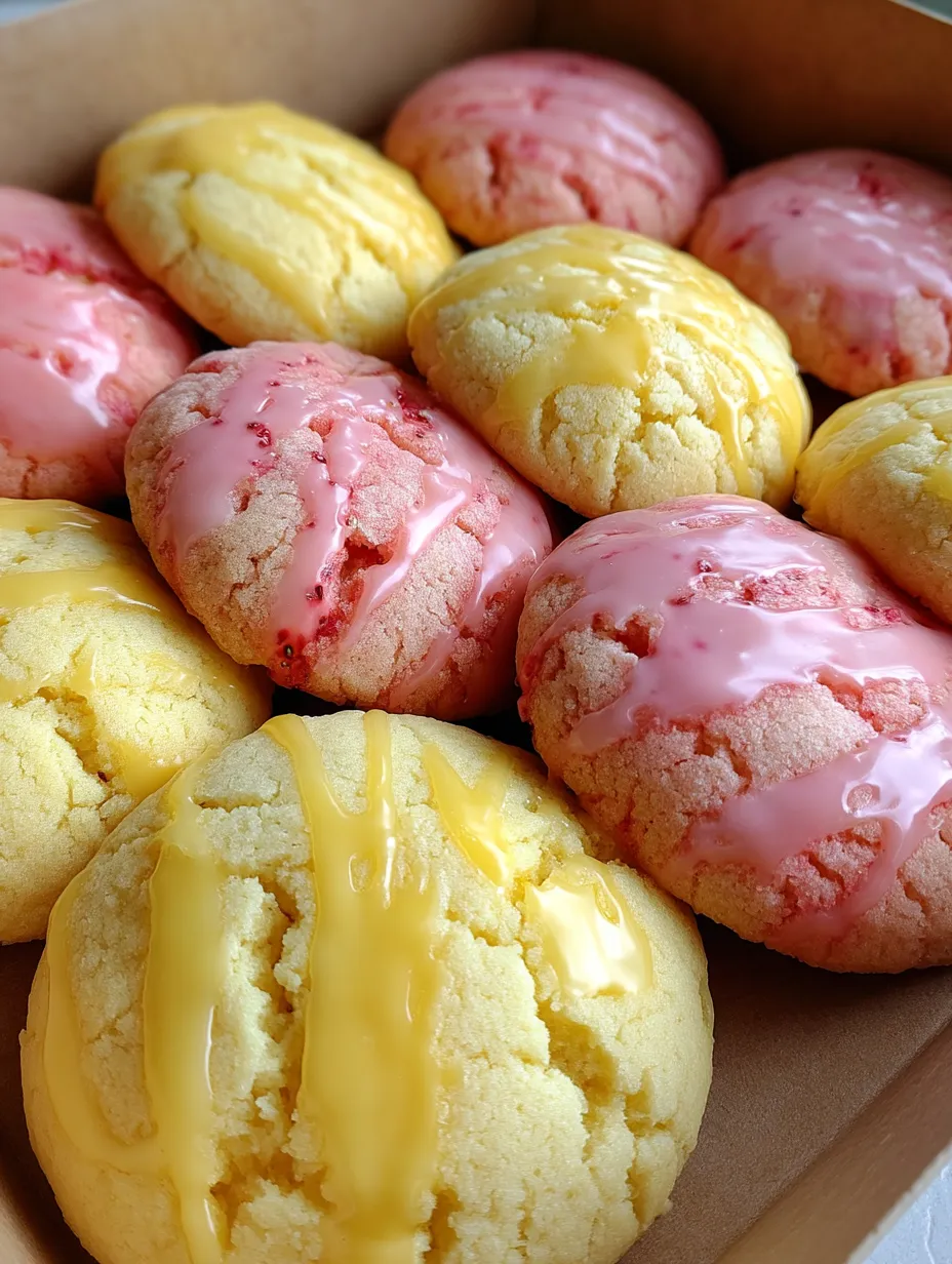 Lemon & Strawberry Pound Cookies