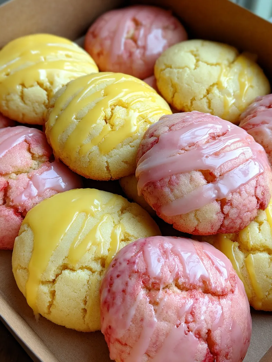 Lemon & Strawberry Pound Cookies