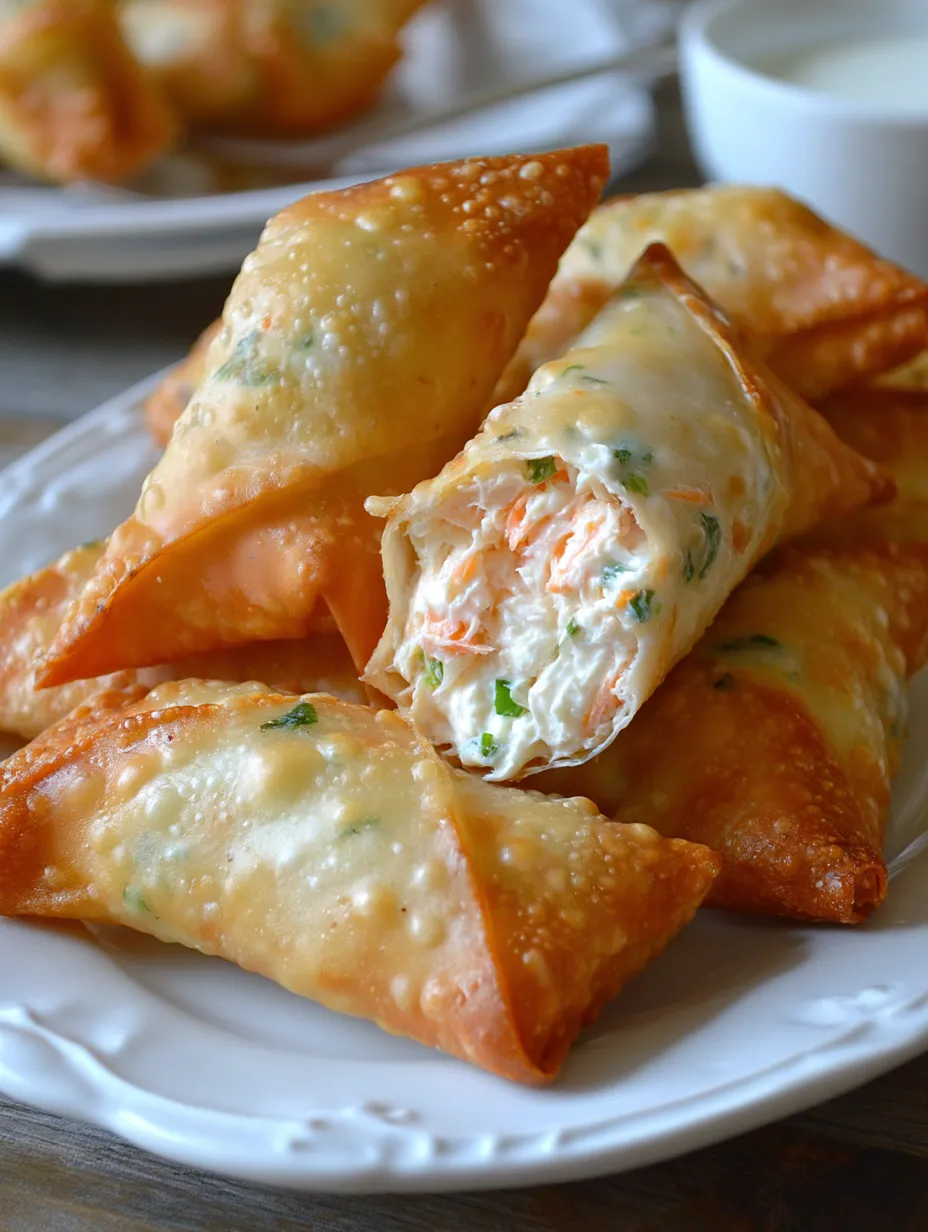 Crab Rangoon Egg Rolls