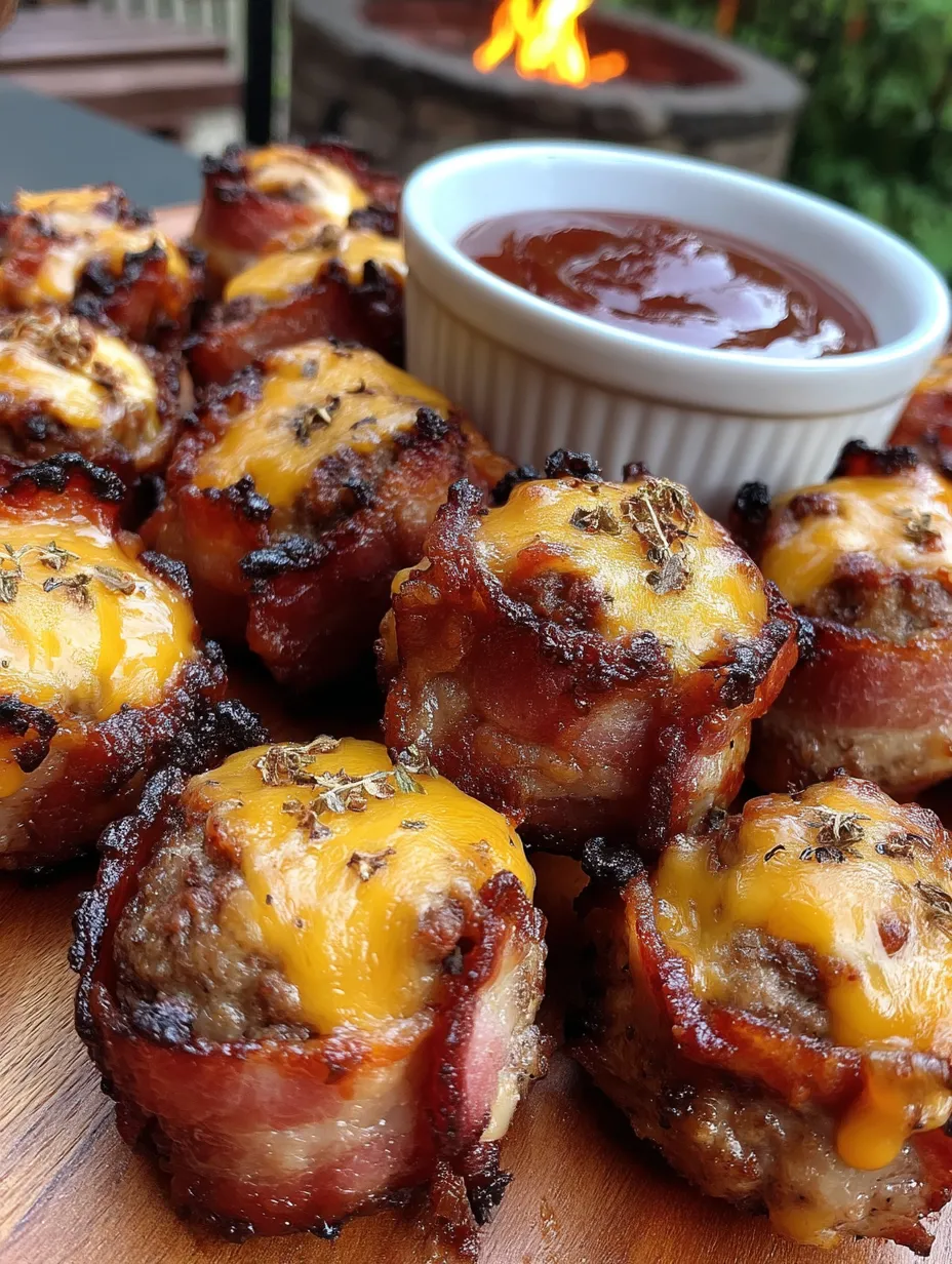 Cheddar-Stuffed BBQ Bacon Bombs