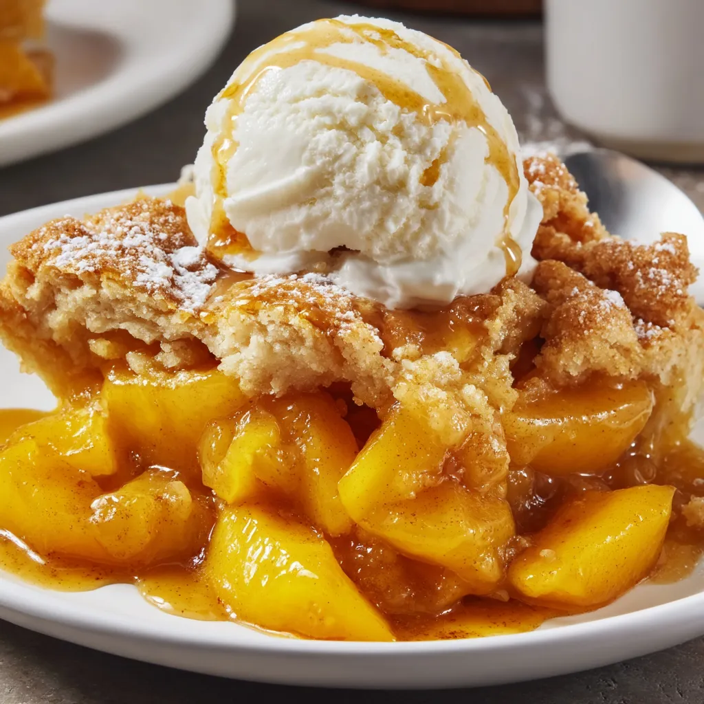 LAZY MAN'S PIE PEACH COBBLER