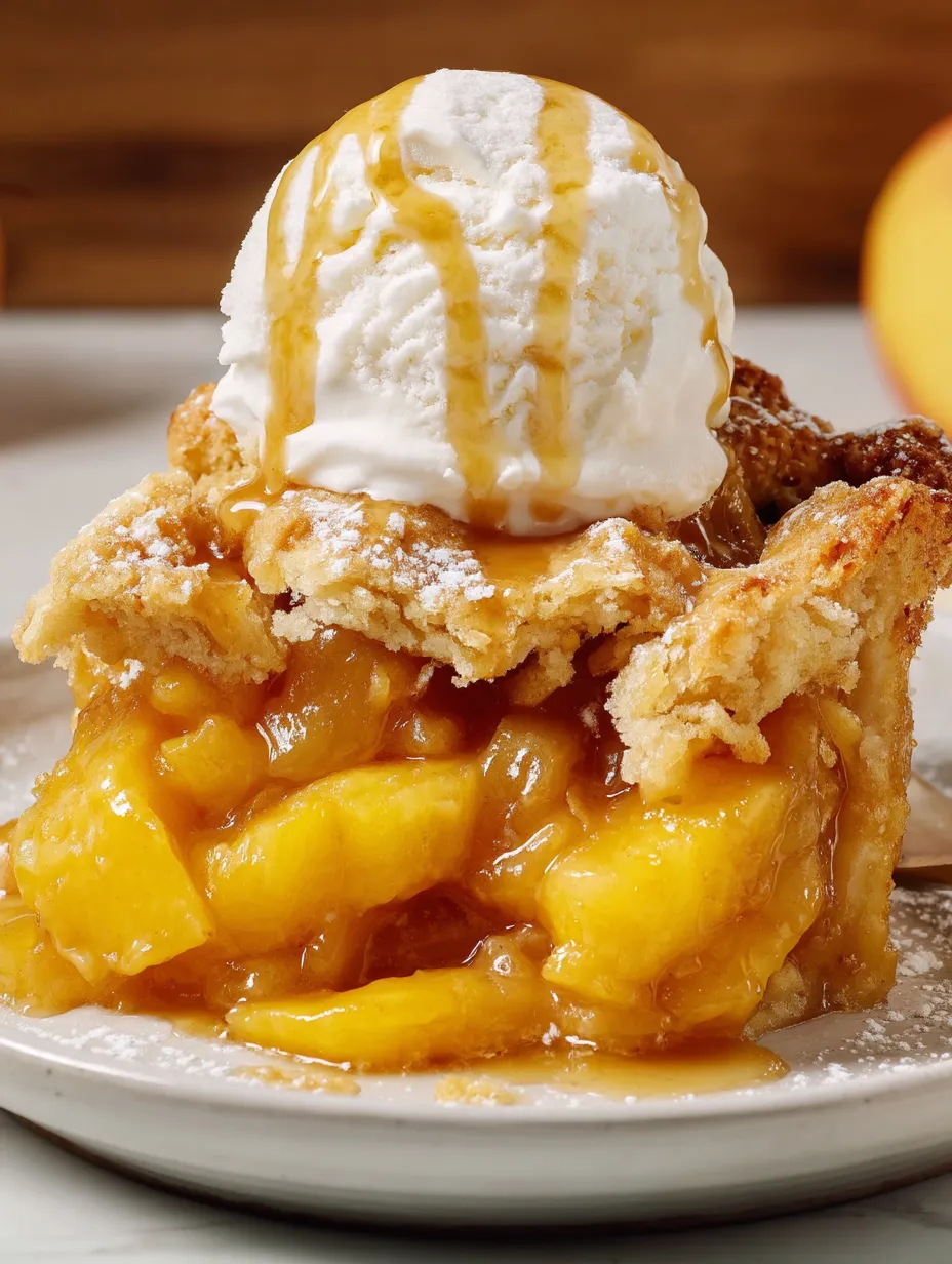 LAZY MAN'S PIE PEACH COBBLER