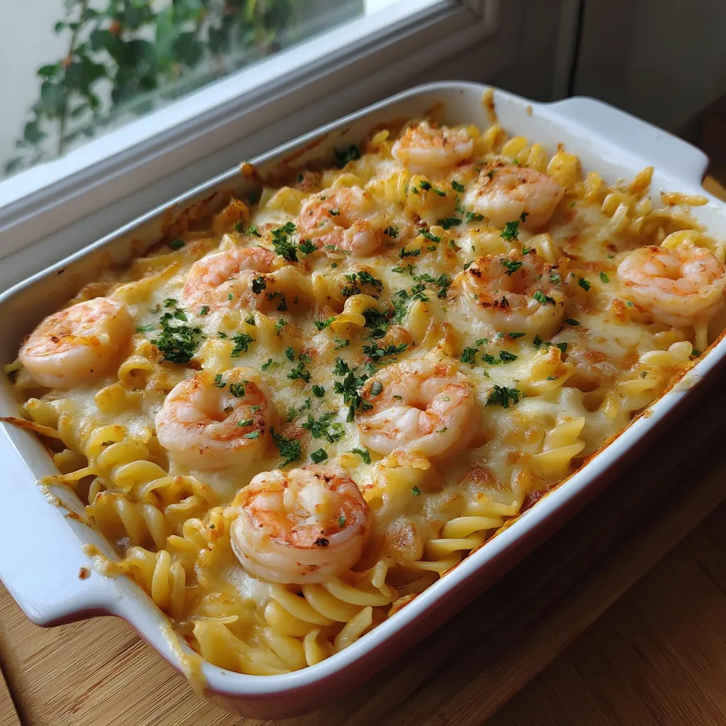 Shrimp Scampi Pasta Bake