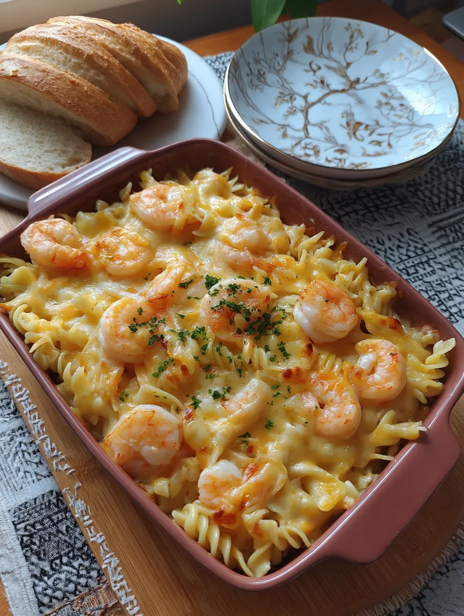 Shrimp Scampi Pasta Bake