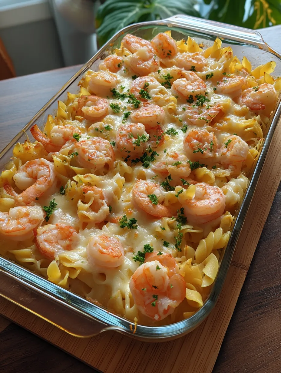 Shrimp Scampi Pasta Bake