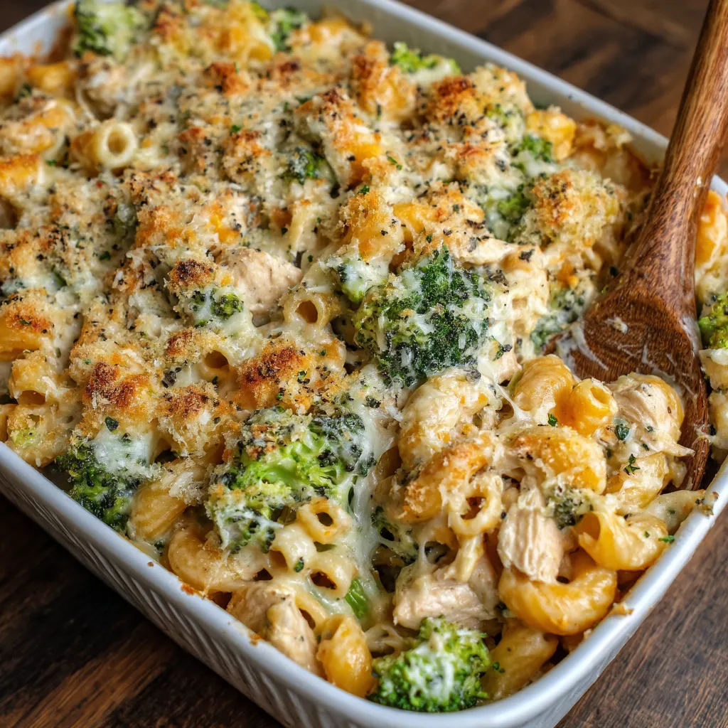 Cheesy Chicken and Broccoli Pasta Bake