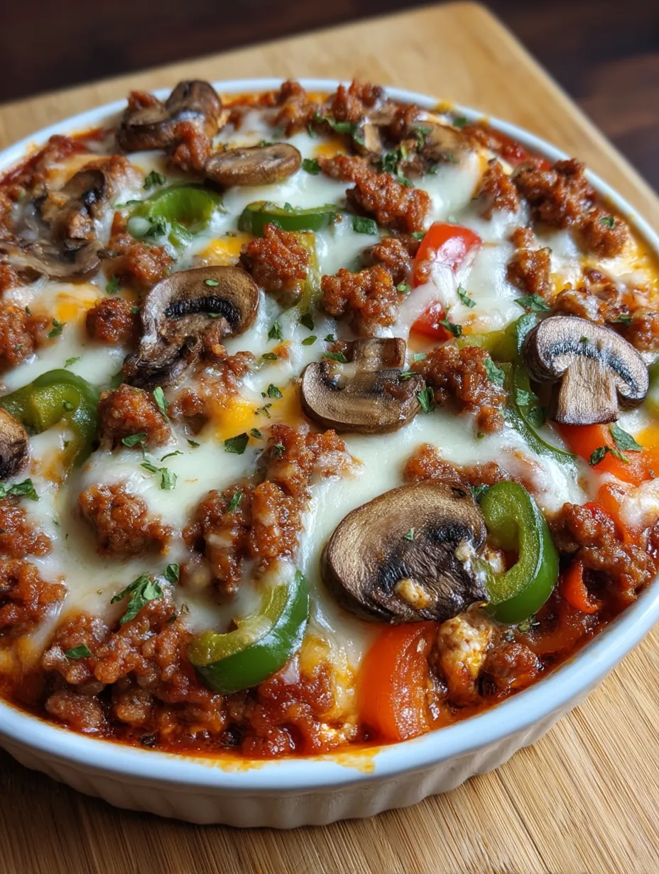 Low Carb Crustless Pizza Bowl