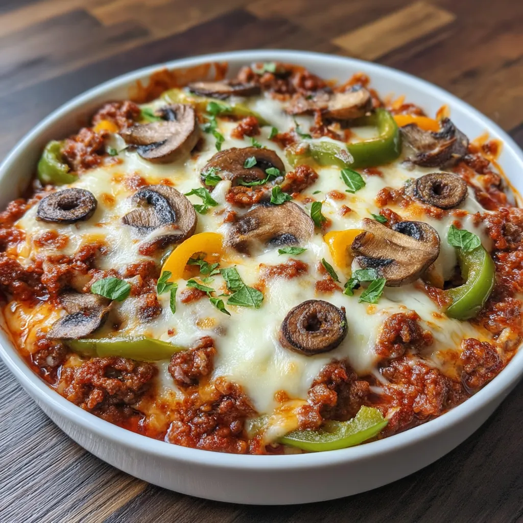Low Carb Crustless Pizza Bowl