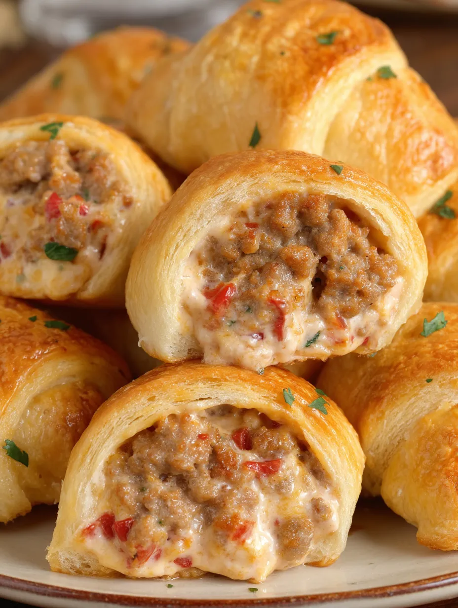 Sausage Cream Cheese Crescent Rolls