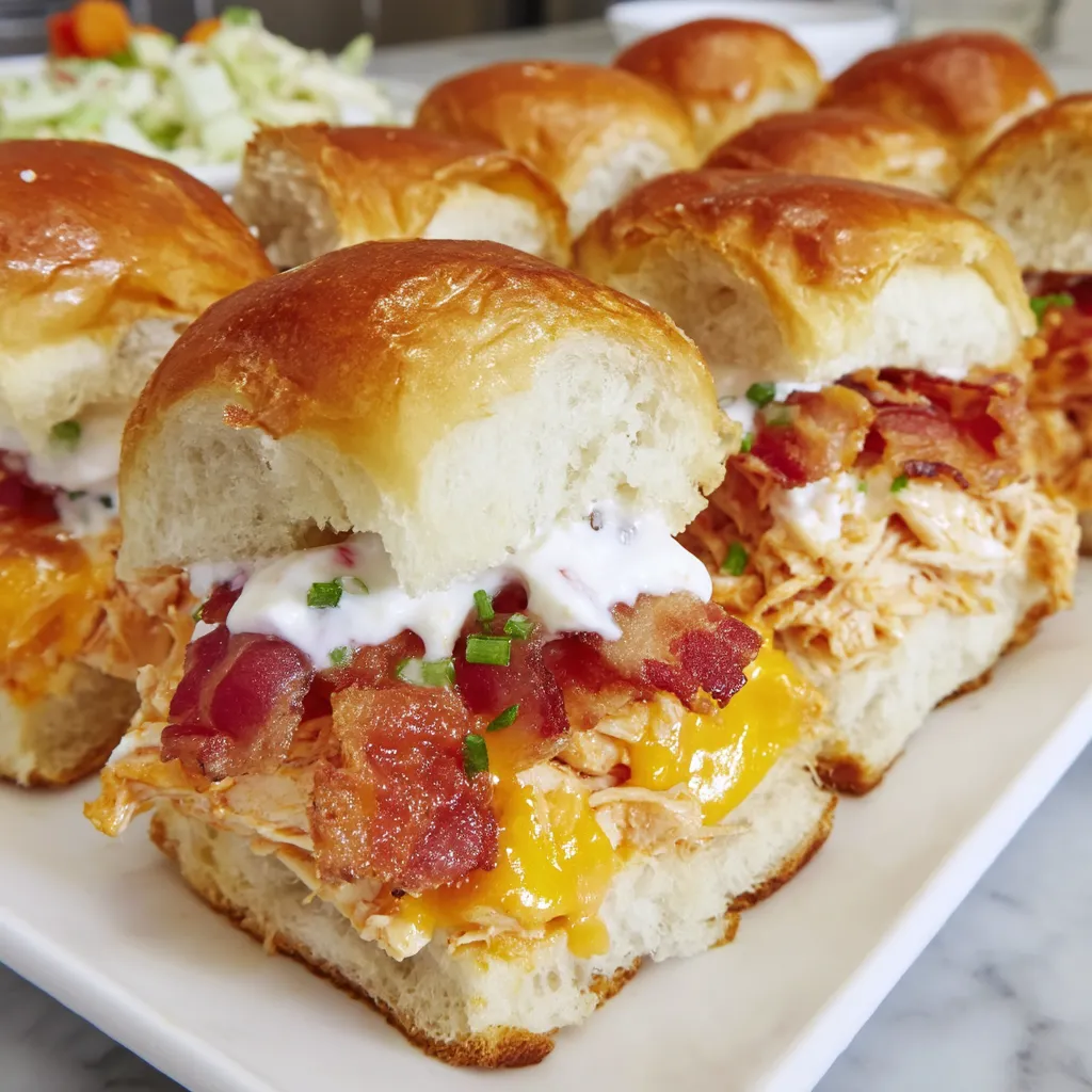 Chicken Bacon Ranch Sliders