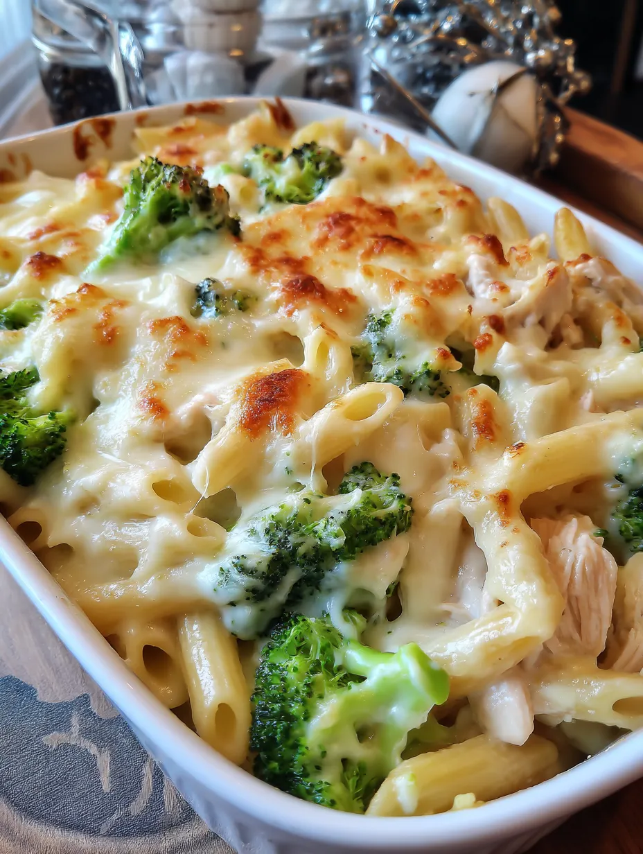 Chicken & Broccoli Alfredo Bake