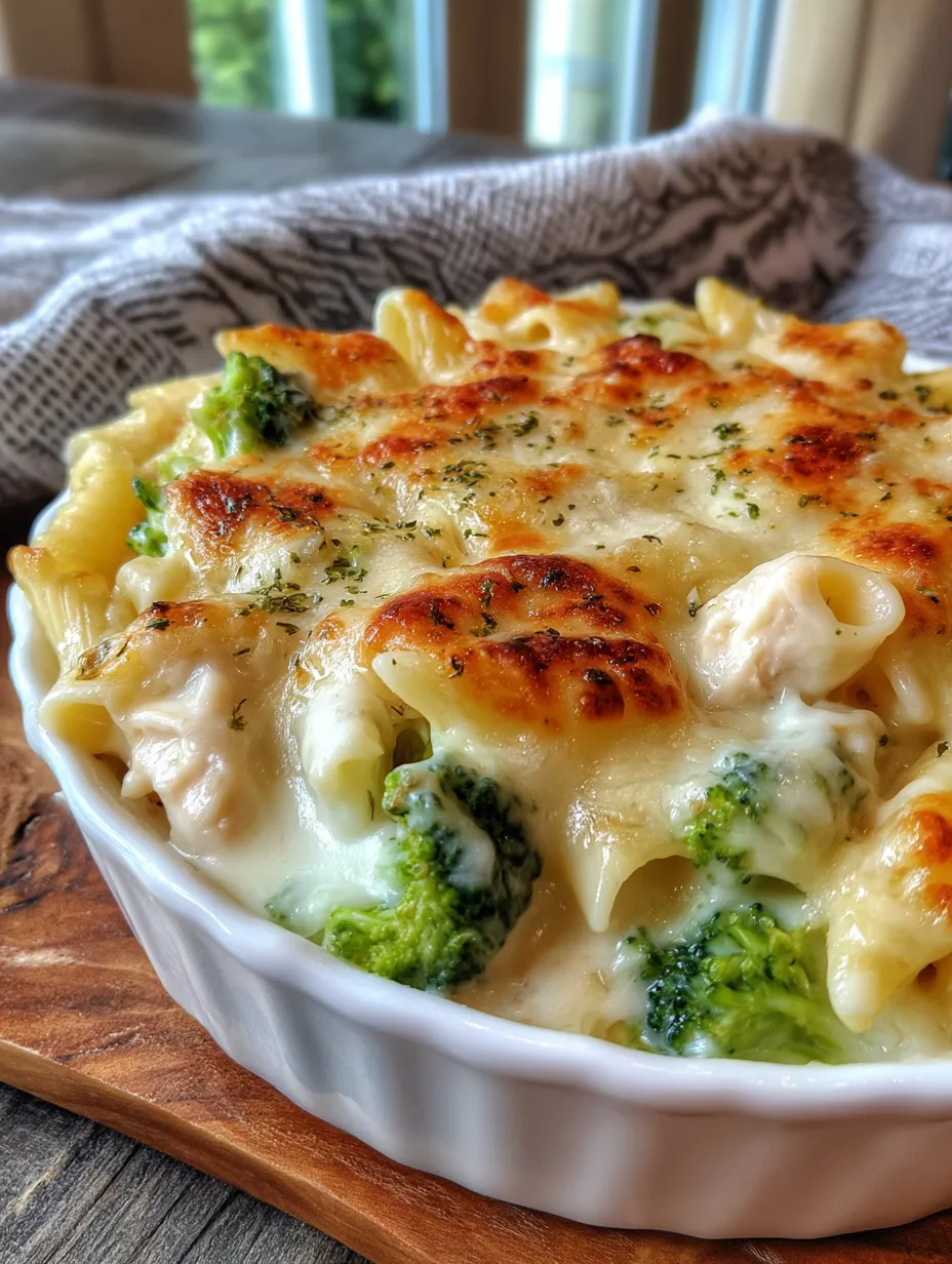 Chicken & Broccoli Alfredo Bake