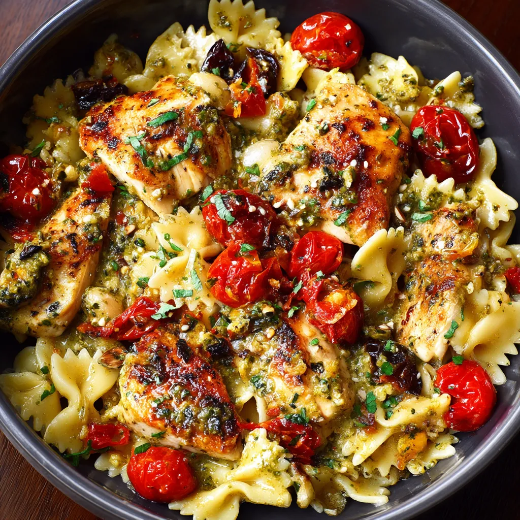 Creamy Chicken Pesto Pasta