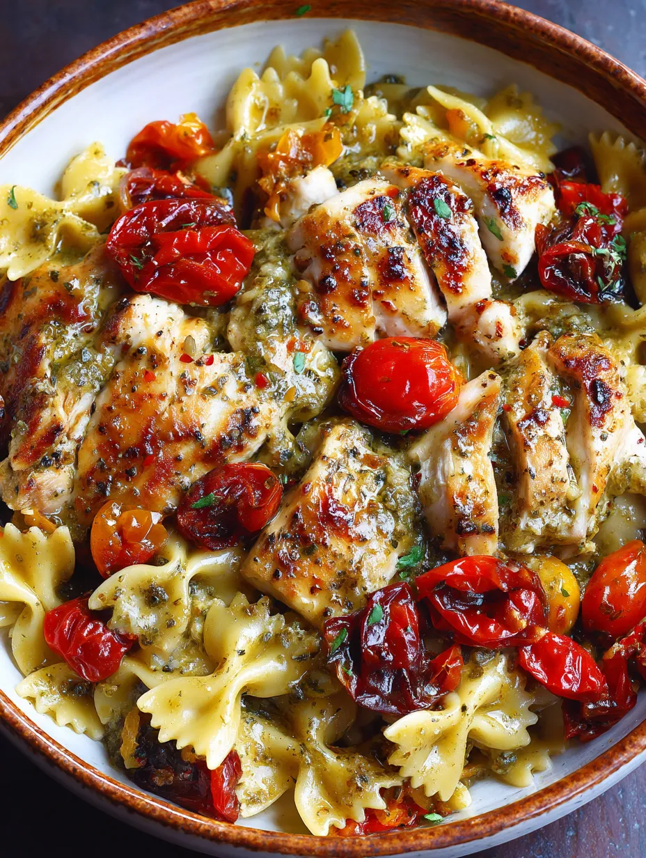 Creamy Chicken Pesto Pasta