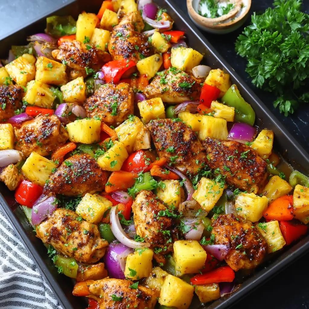 Hawaiian Chicken Sheet Pan