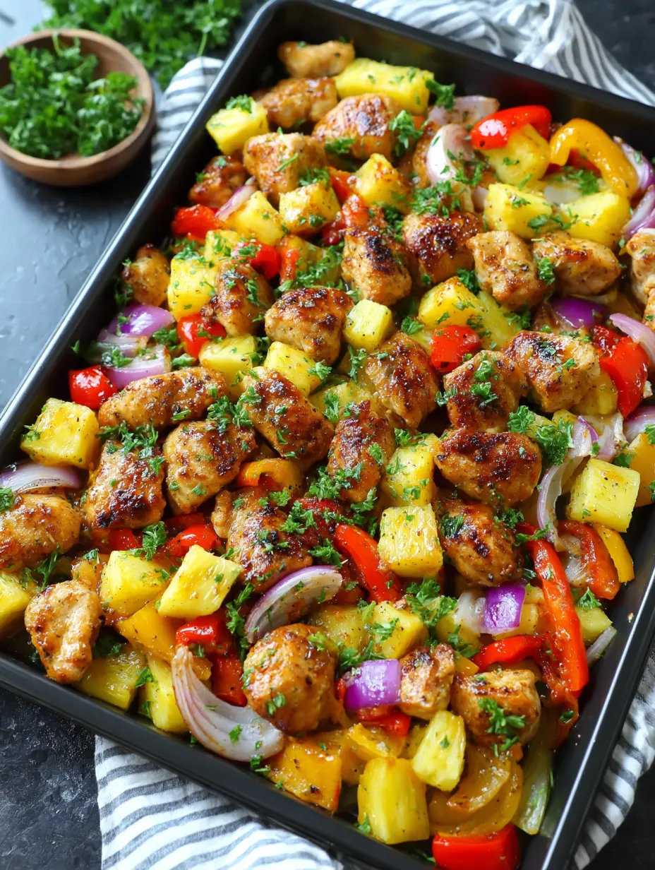Hawaiian Chicken Sheet Pan