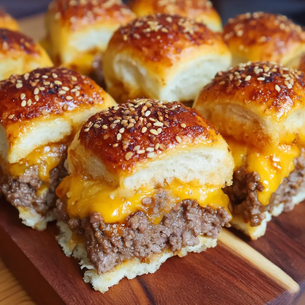 Cheeseburger Sliders with Hawaiian Rolls