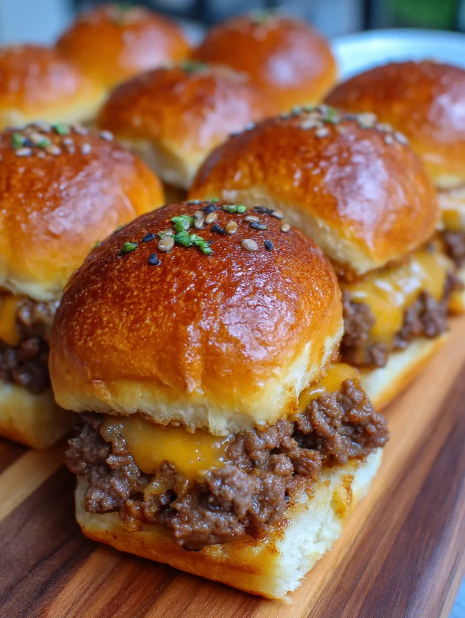Cheeseburger Sliders with Hawaiian Rolls