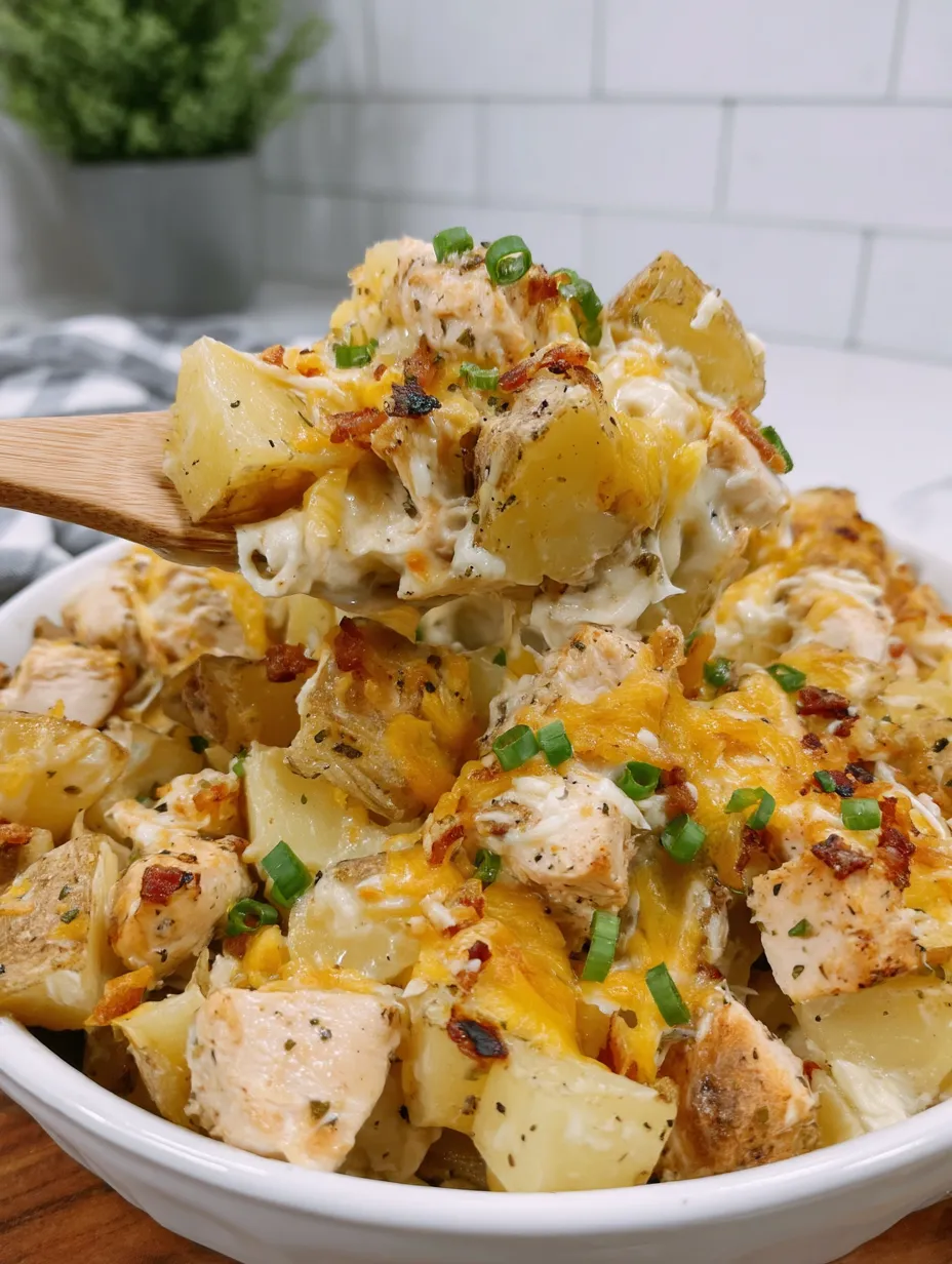 LOADED POTATO RANCH CHICKEN CASSEROLE