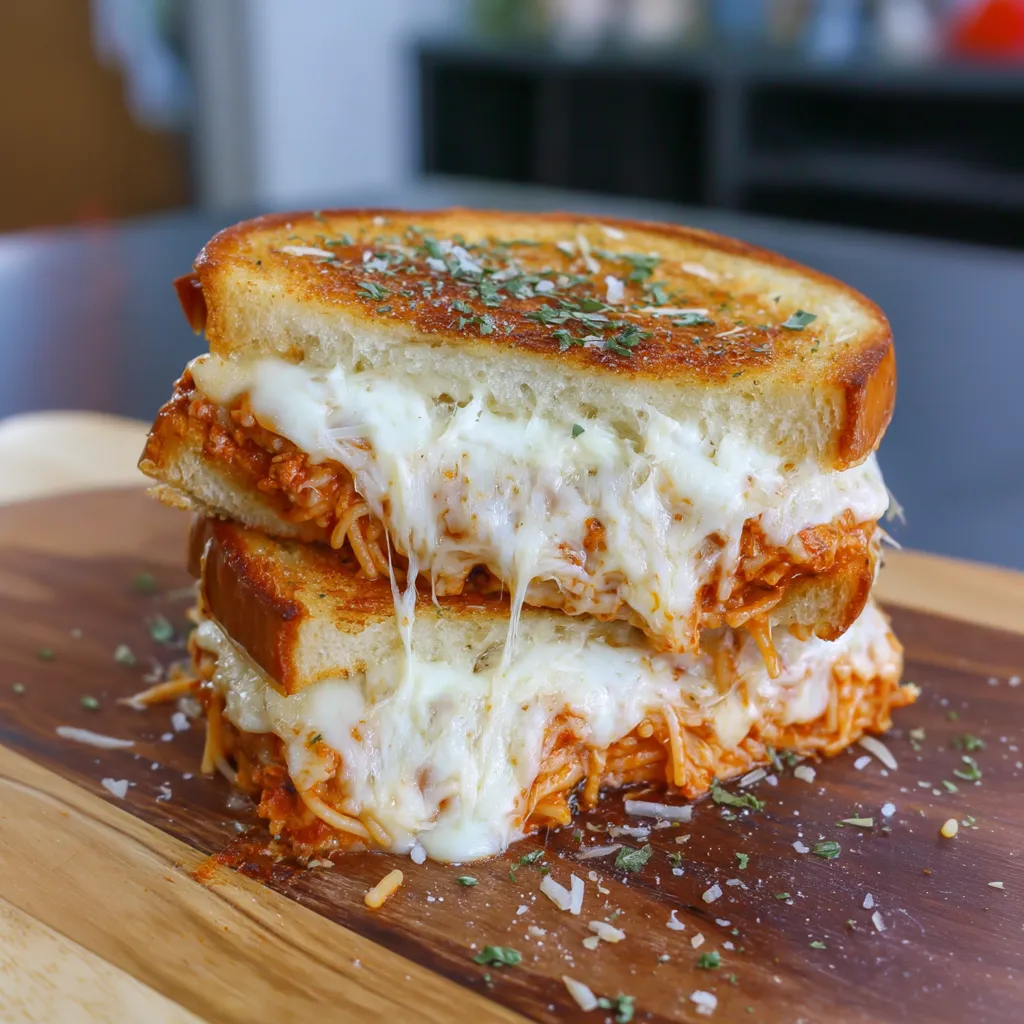 Spaghetti Grilled Cheese