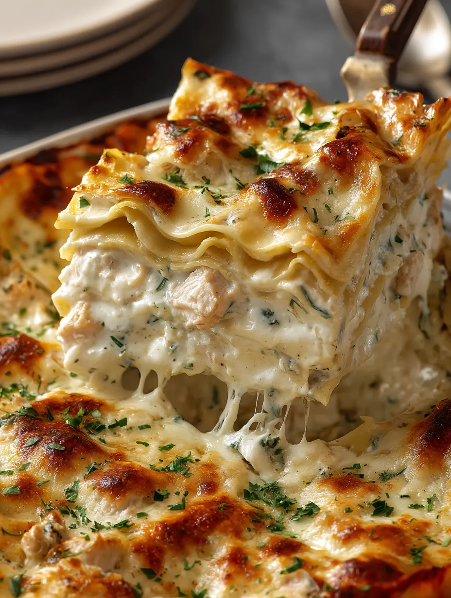 Cheesy Chicken Alfredo Lasagna