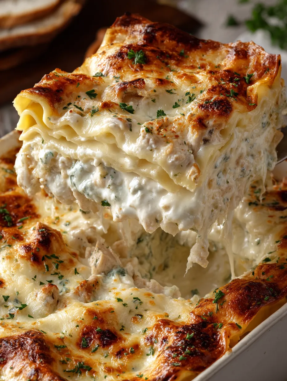 Cheesy Chicken Alfredo Lasagna