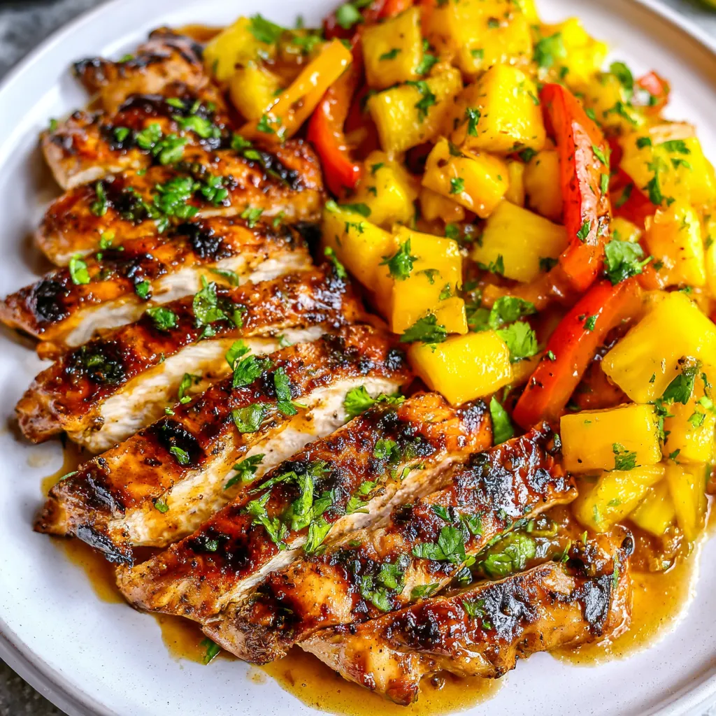 Grilled Mango Pineapple Chicken