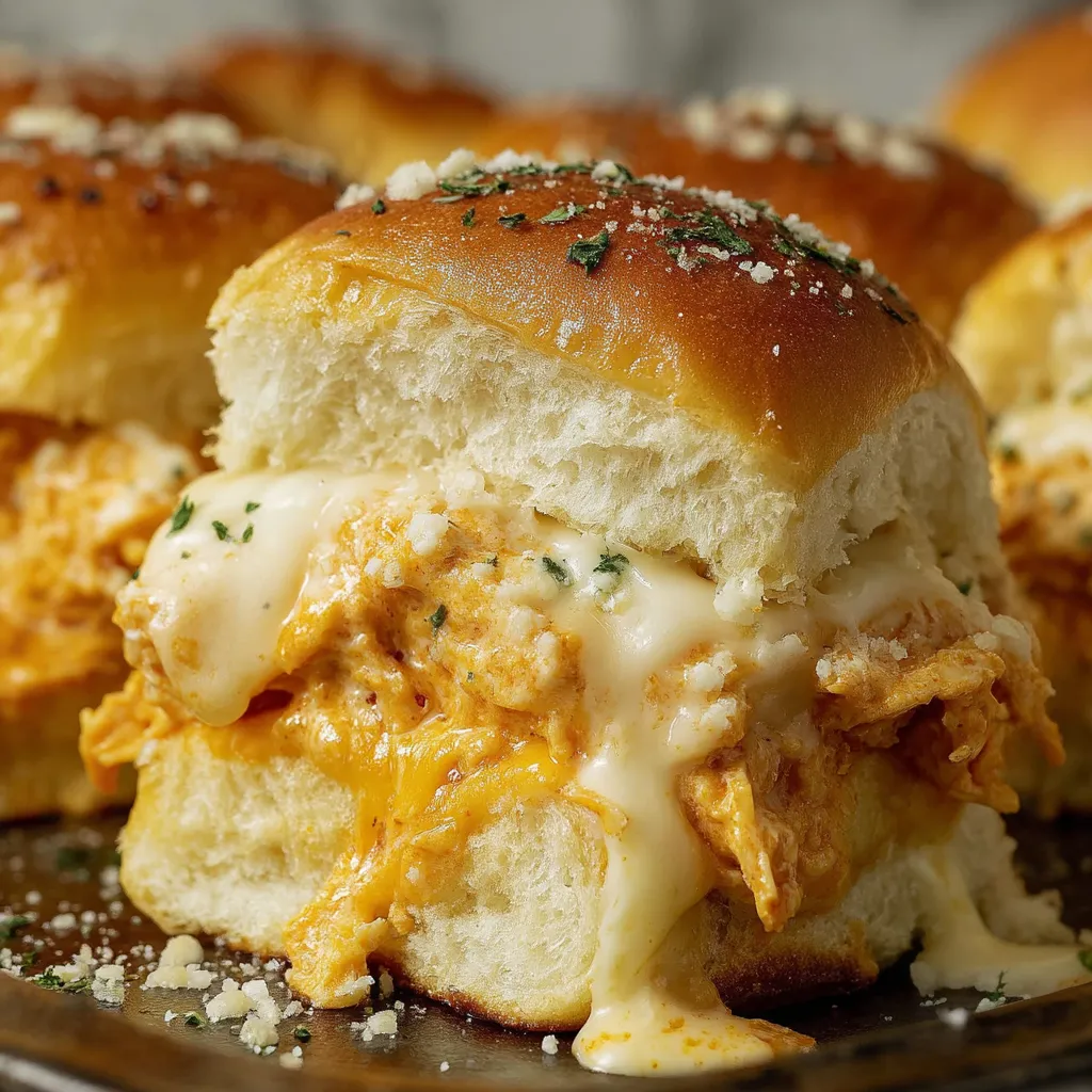Sheet Pan Buffalo Chicken Sliders