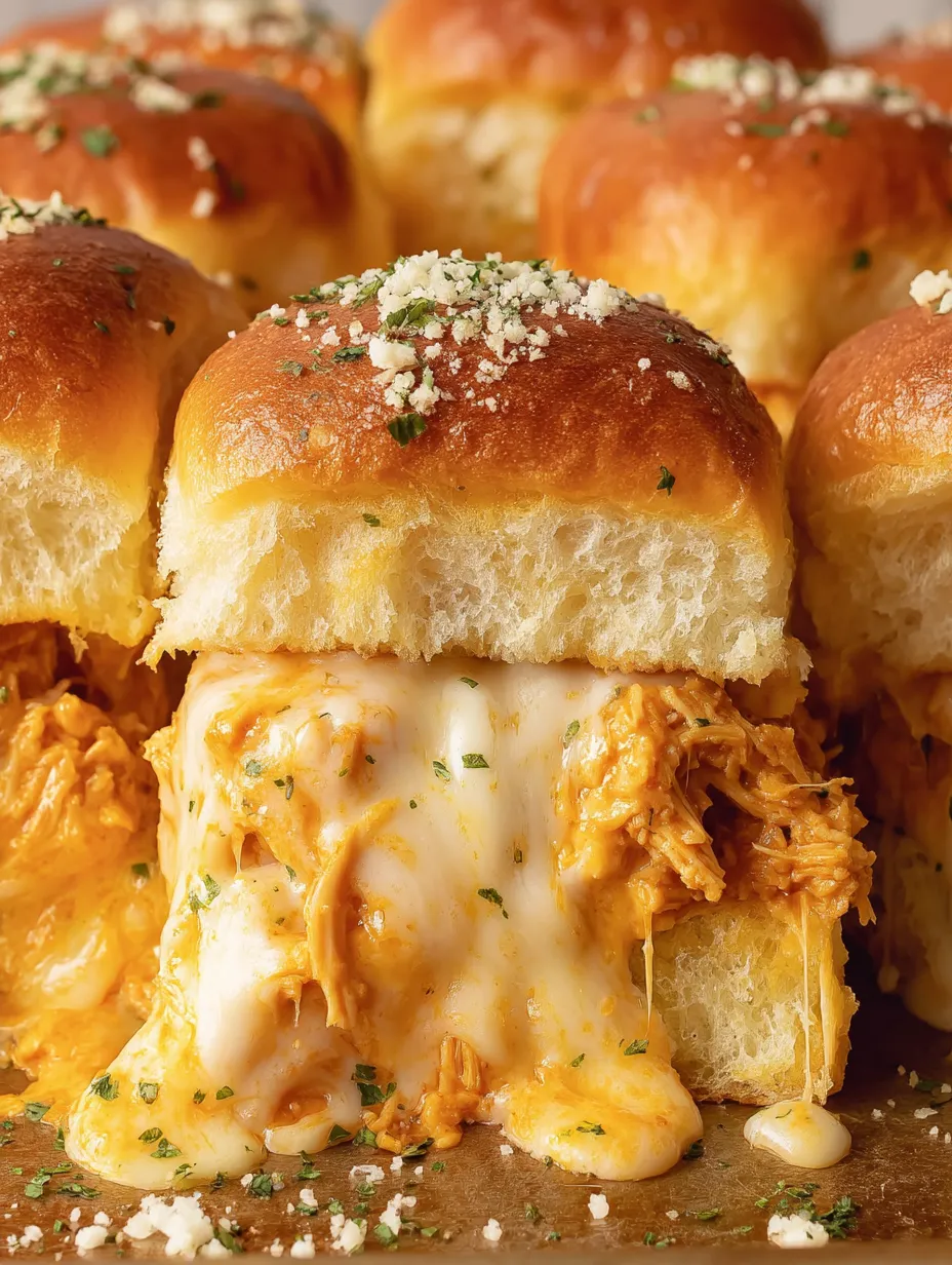 Sheet Pan Buffalo Chicken Sliders