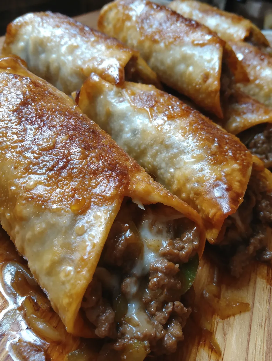 PHILLY CHEESESTEAK EGG ROLLS