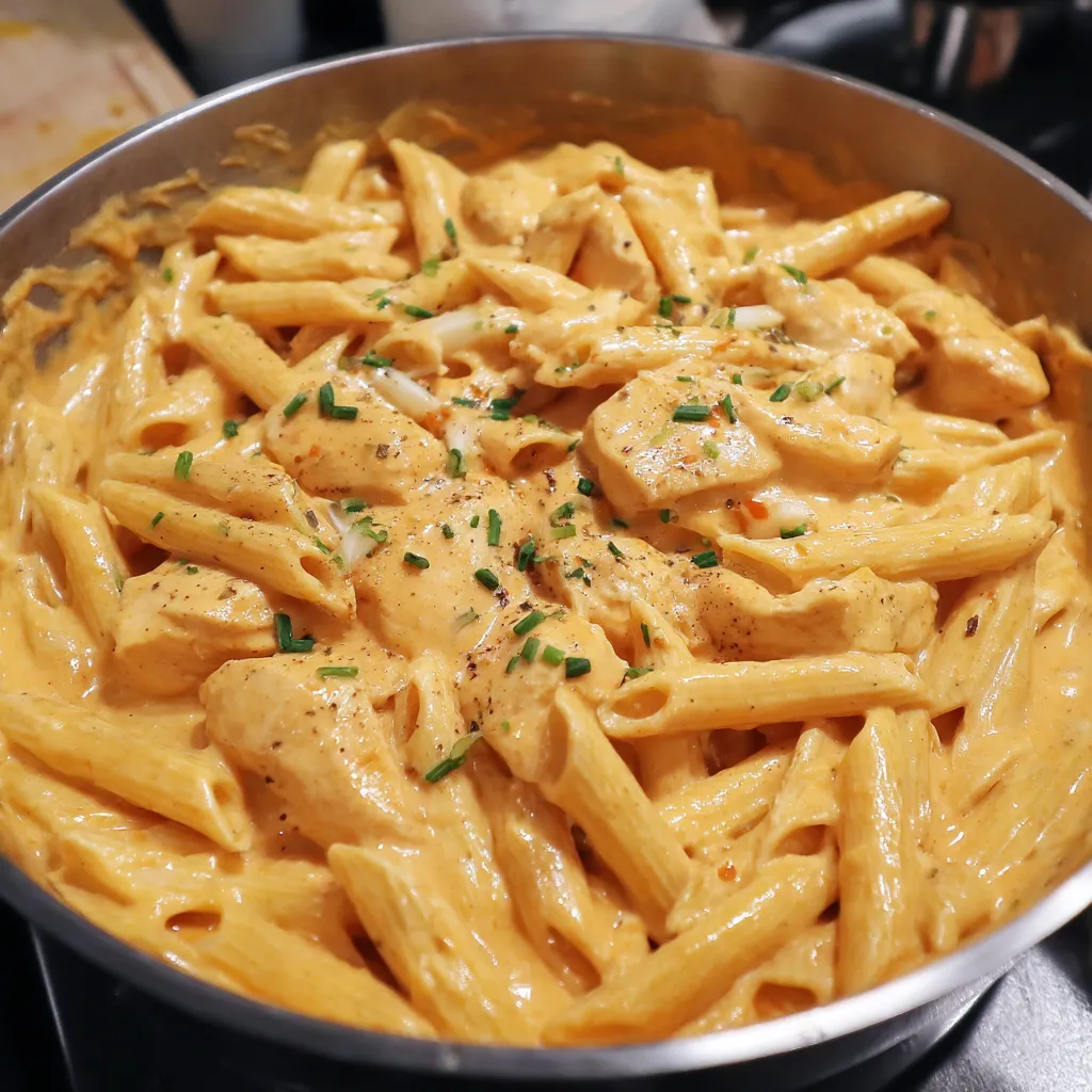 One-Pot Buffalo Ranch Chicken Penne
