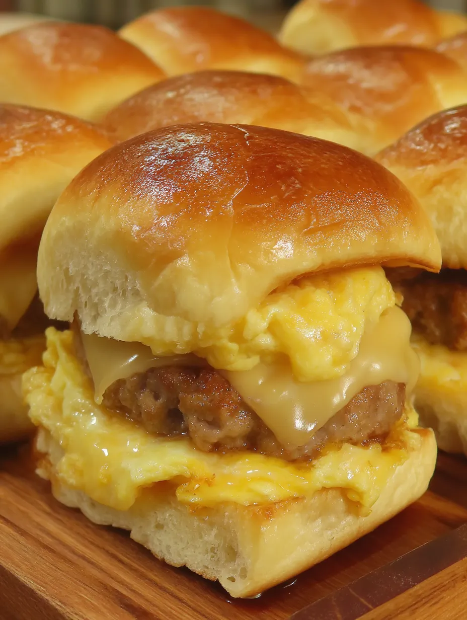 Sausage Egg and Cheese Breakfast Sliders