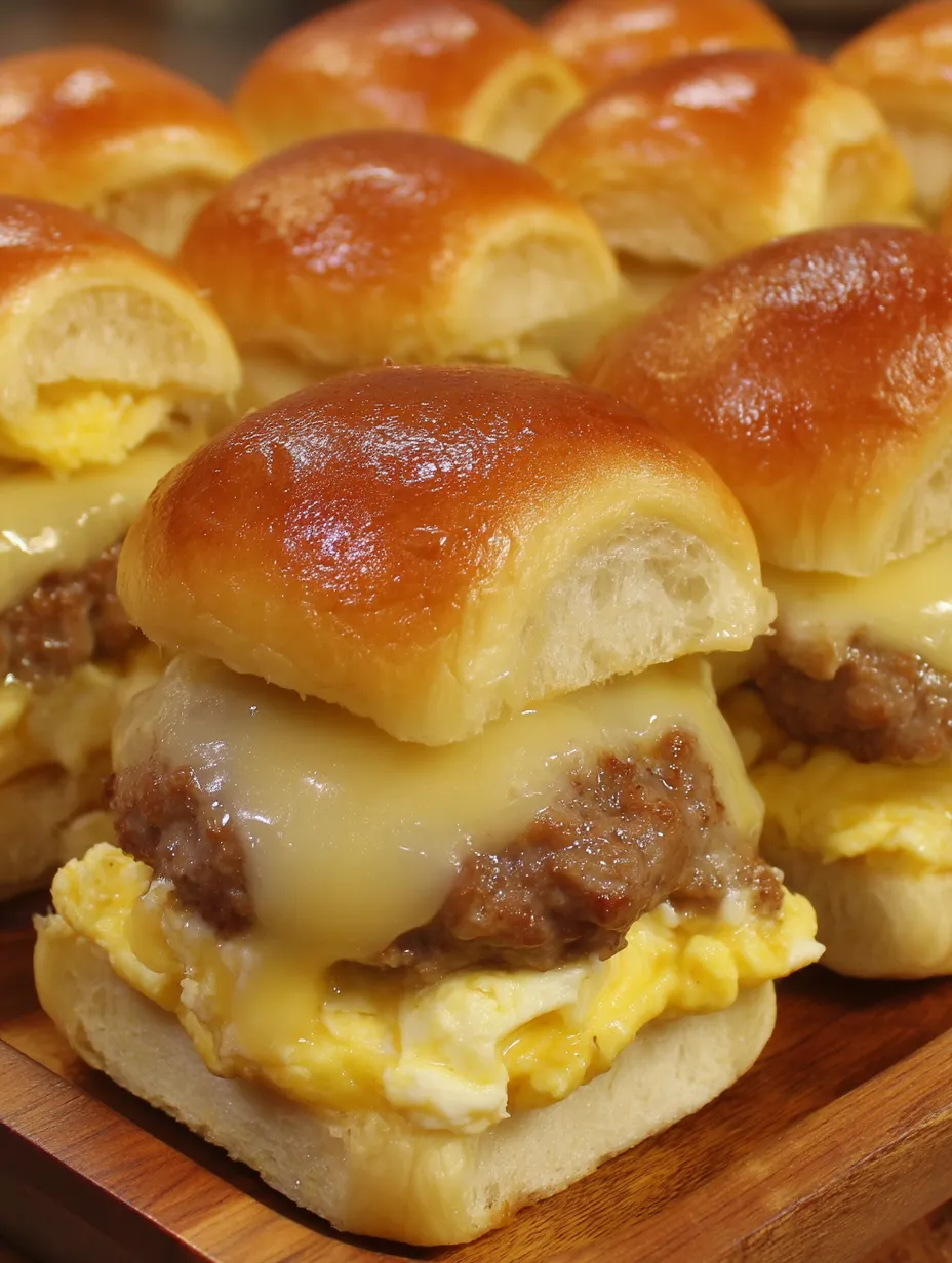 Sausage Egg and Cheese Breakfast Sliders