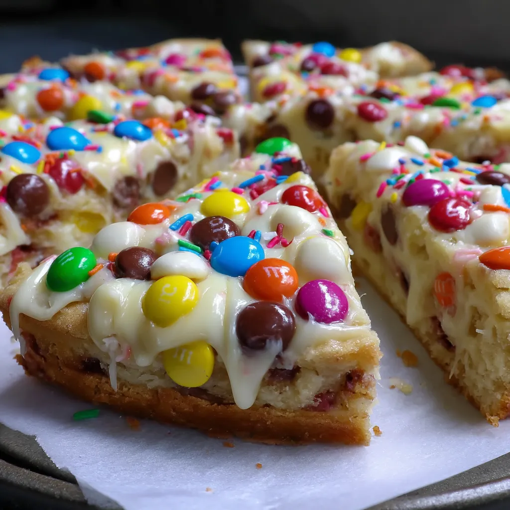 Easy White Chocolate Brownie Pizza