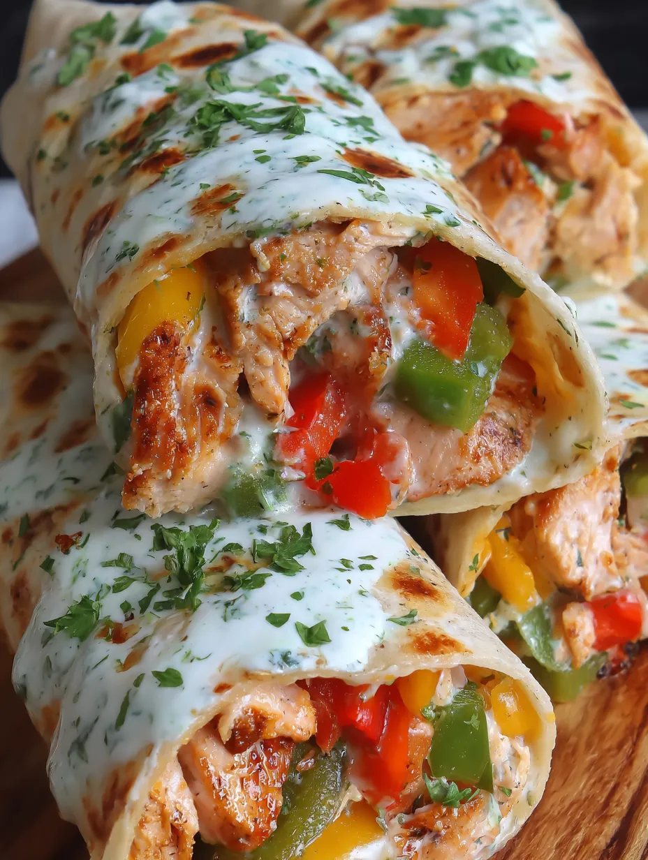 Chicken Bell Pepper Ranch Burritos