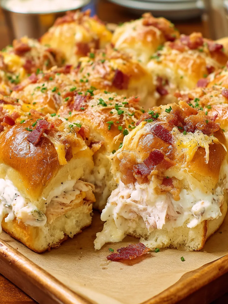 Chicken Bacon Ranch Pull Apart Rolls