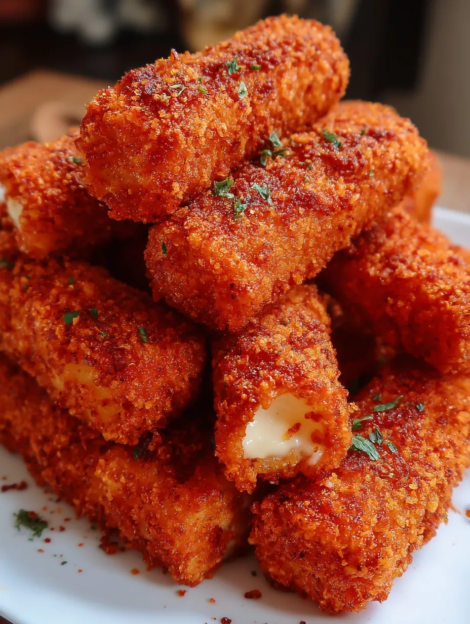 Hot Cheeto Mozzarella Sticks