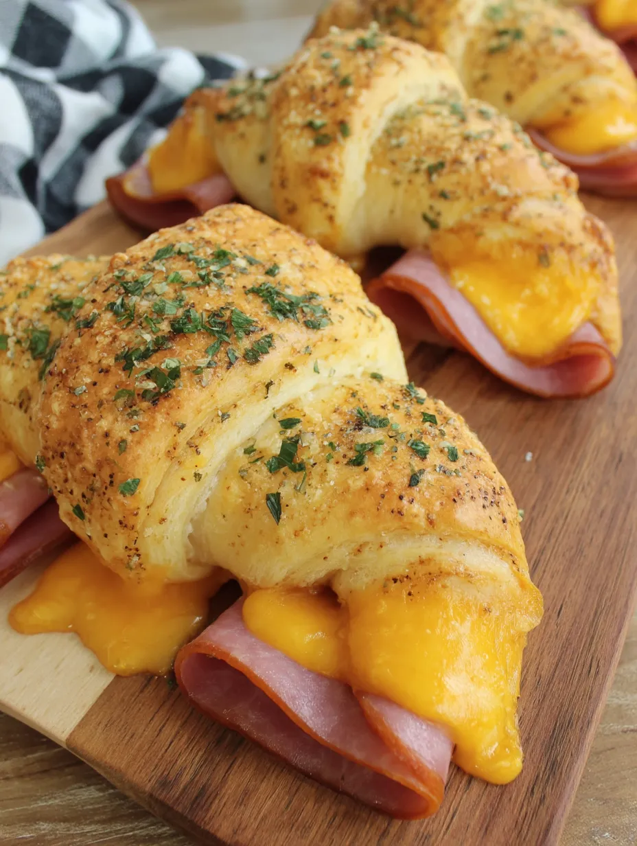 Ham And Cheddar Crescent Roll-Ups Recipe