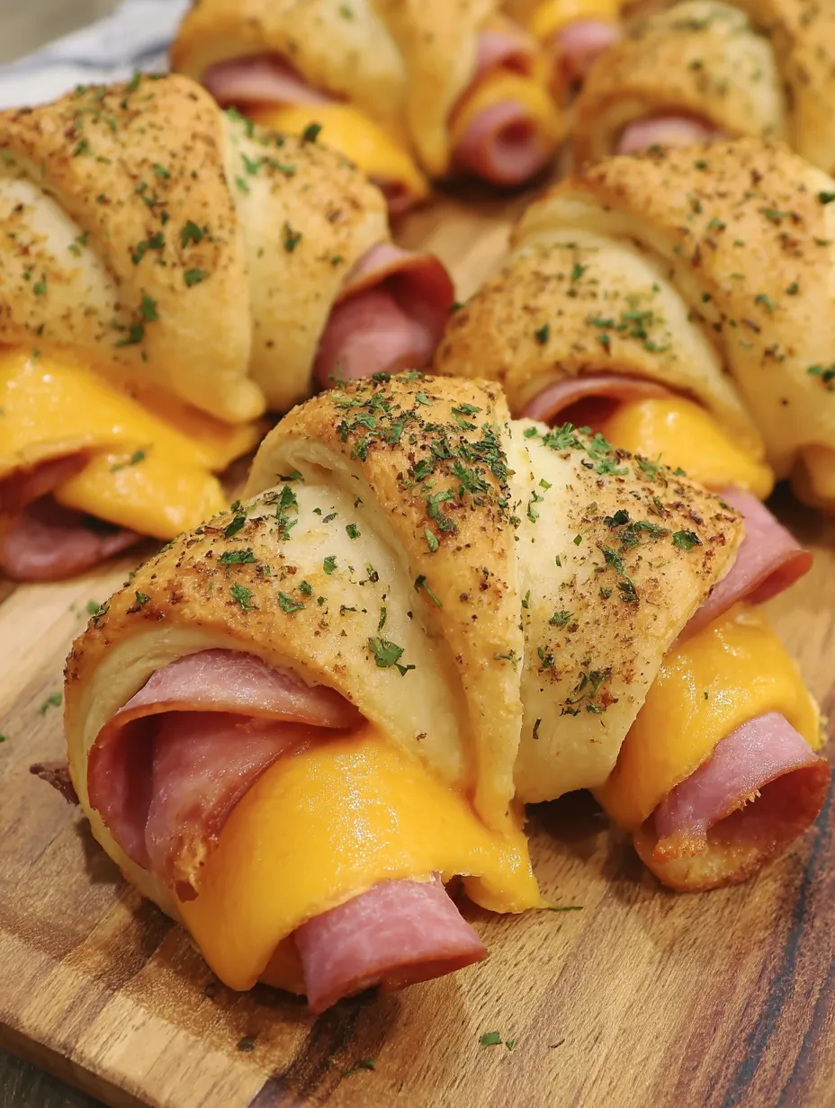 Ham And Cheddar Crescent Roll-Ups Recipe