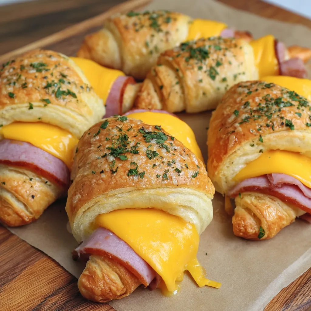 Ham And Cheddar Crescent Roll-Ups Recipe