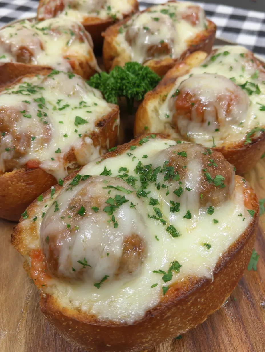 Garlic Bread Meatball Subs
