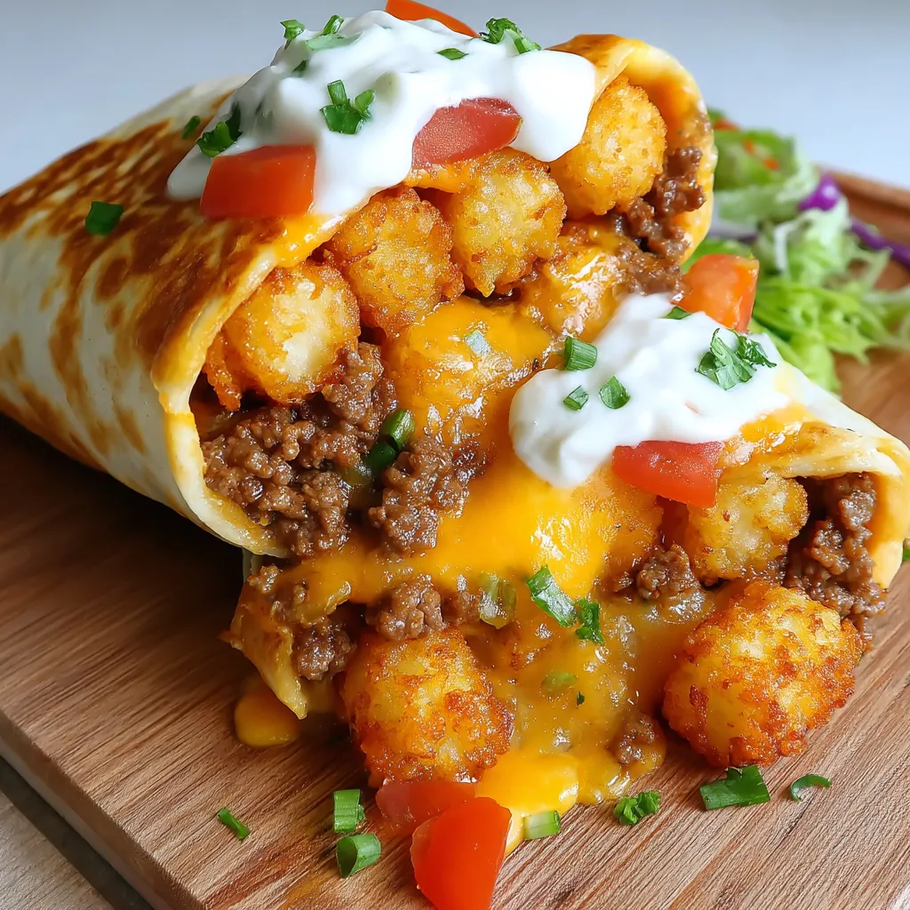 Cheesy Potato Burritos Comfort Meal
