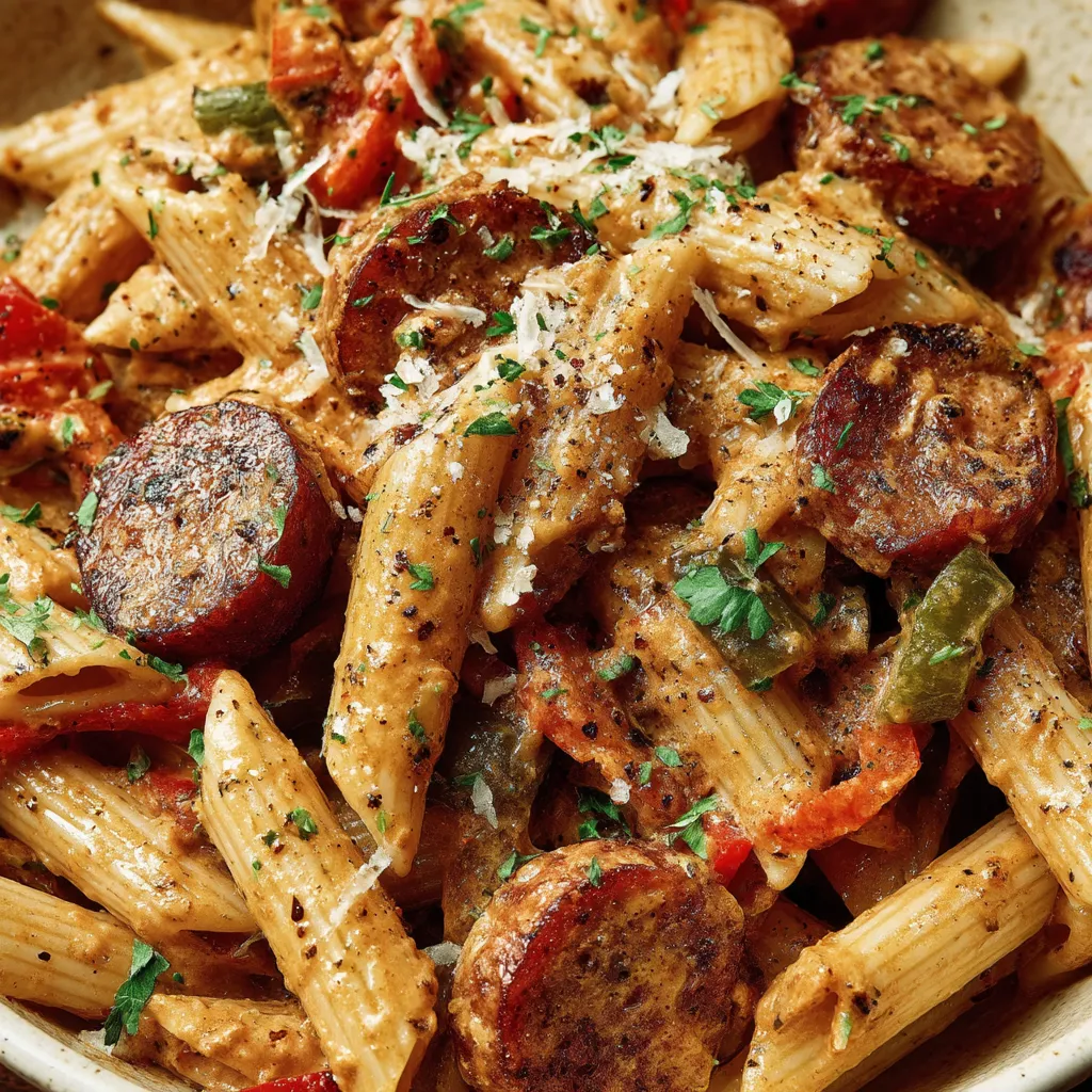 Creamy Cajun Sausage Pasta